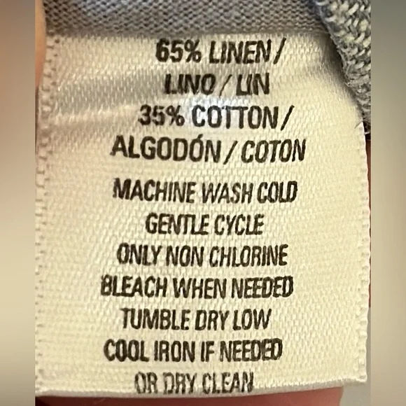 Jean jacket style Loft linen and cotton jacket with wide 3/4 sleeves. Size XL. - Picture 7 of 7